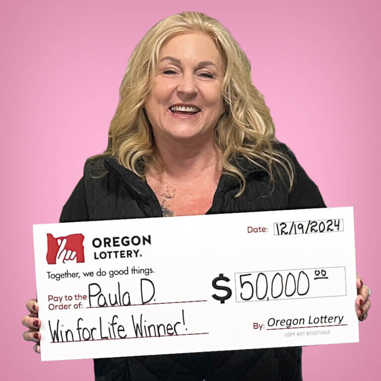 Paula D, an Oregon Lottery winner